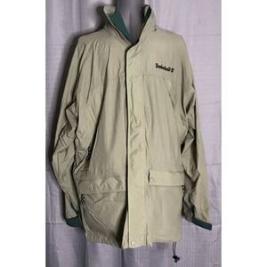 Vintage Timberland Weathergear Jacket Mens Tan Full Zip Lightweight‎ Windbreaker